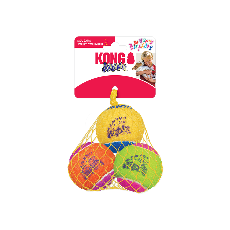 KONG Dog SqueakAir Birthday Balls 3pk