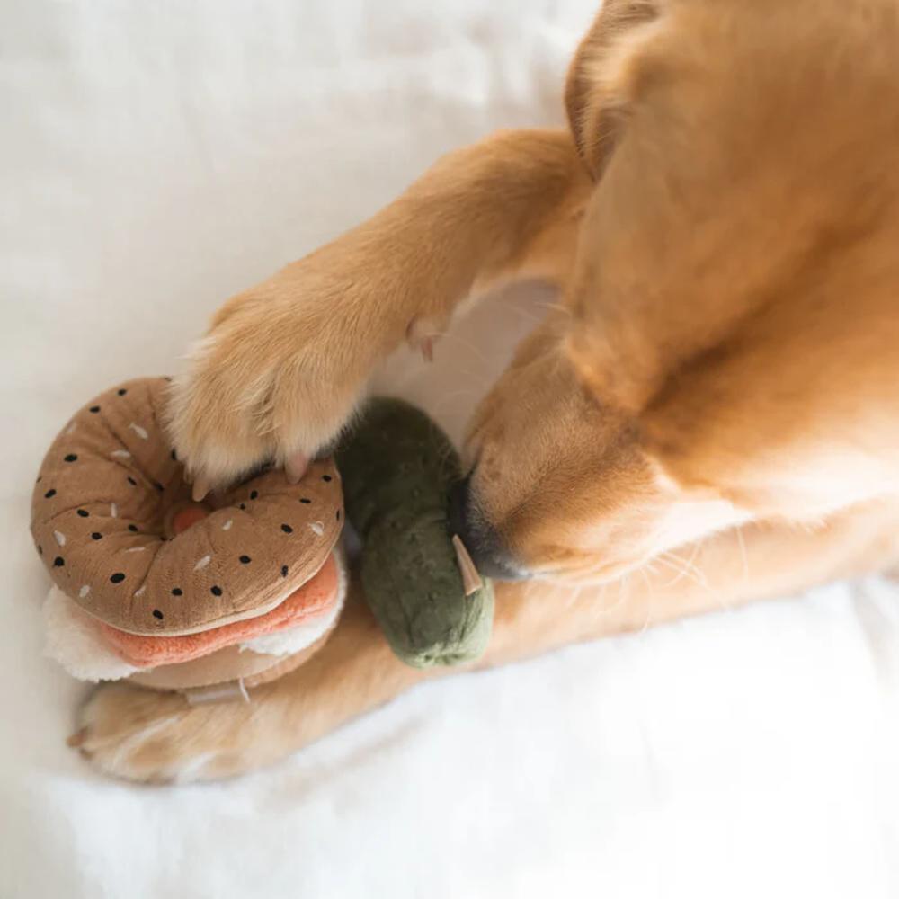 Snuffle Bagel with Pickle Dog Toy