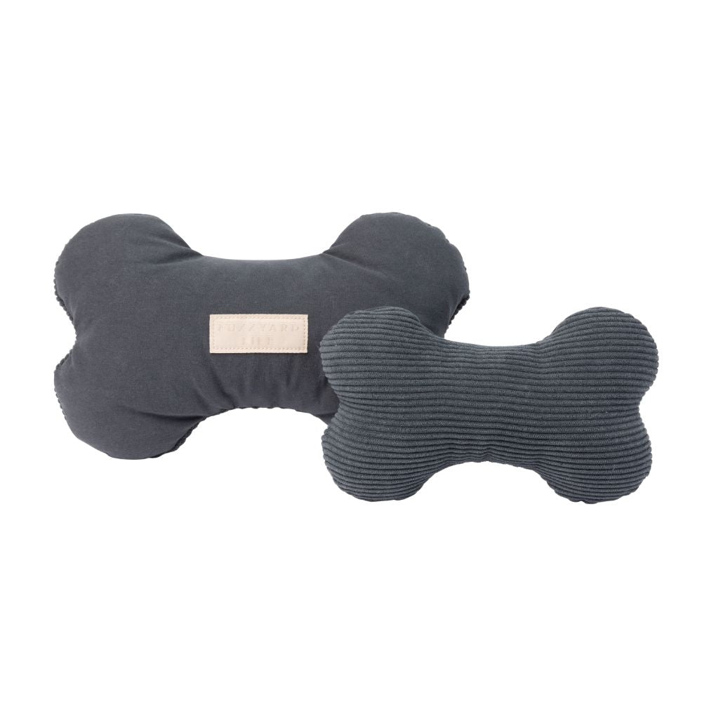 Fuzzyard Life Dog Toy Bone Slate Grey