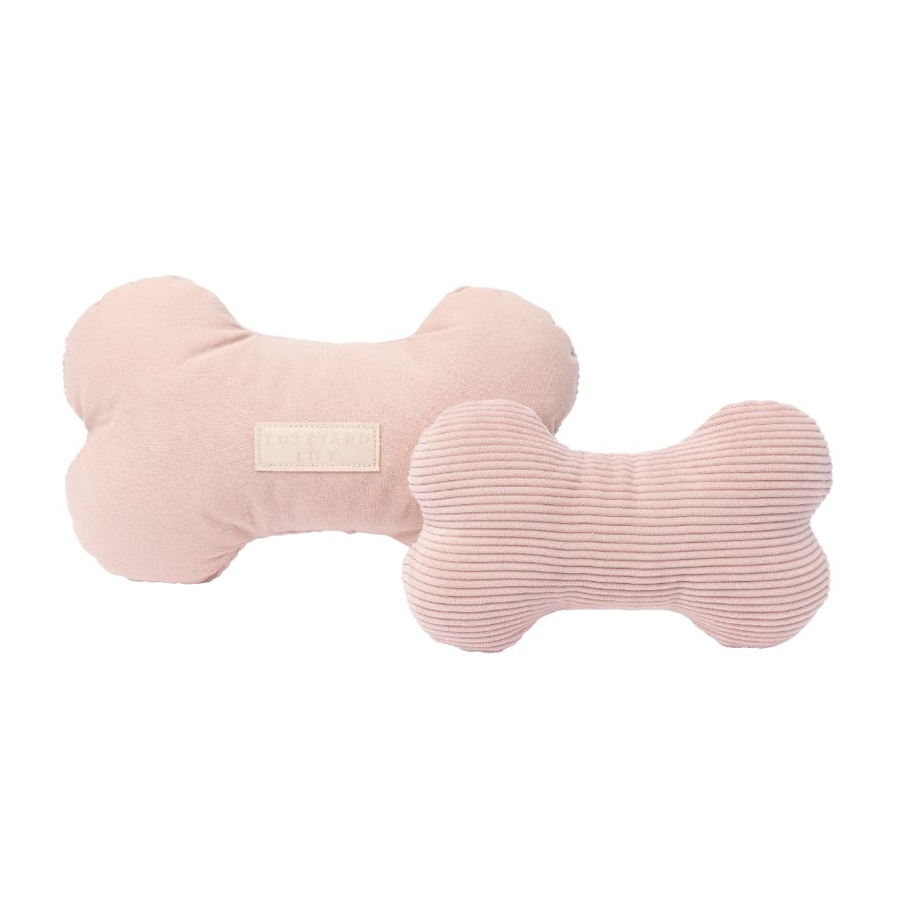 Fuzzyard Life Dog Toy Bone Soft Blush