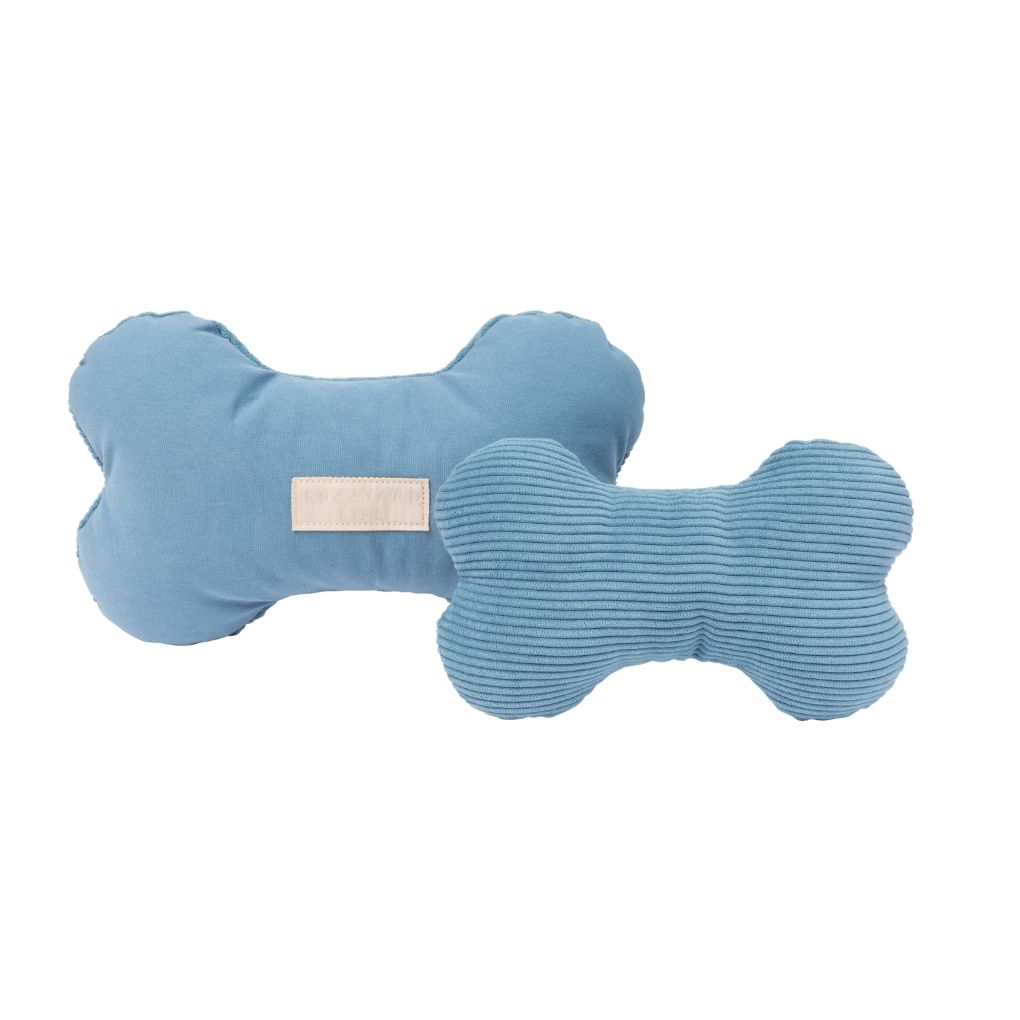 Fuzzyard Life Dog Toy Bone French Blue
