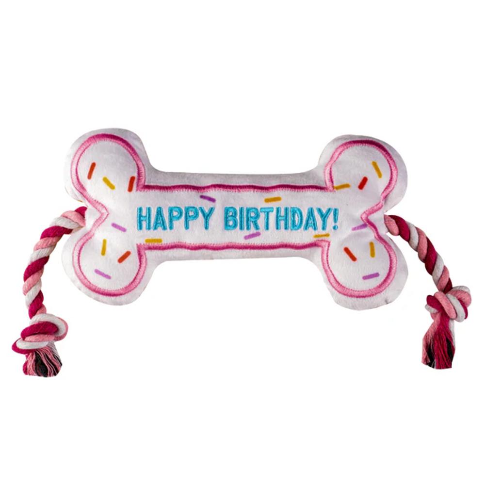 Birthday Bone Dog Plush Toy