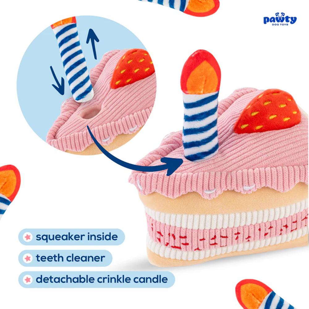Birthday Cake Dog Plush Toy