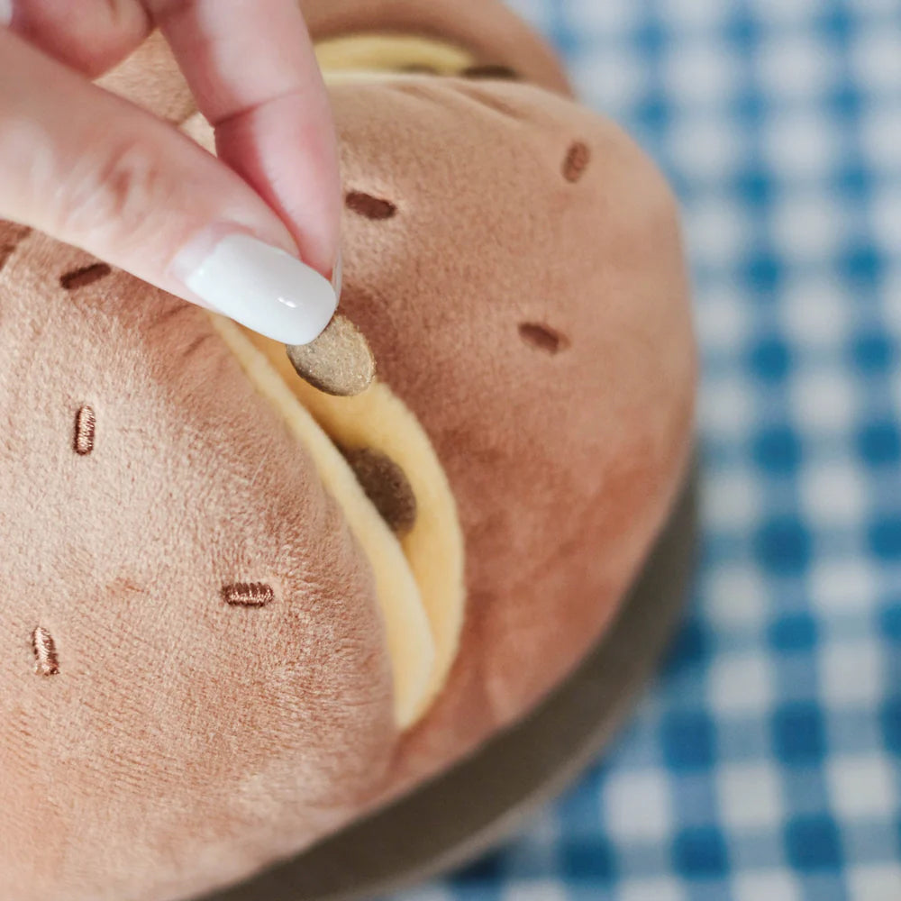 Cheesy Bread Nosework Dog Plush Toy