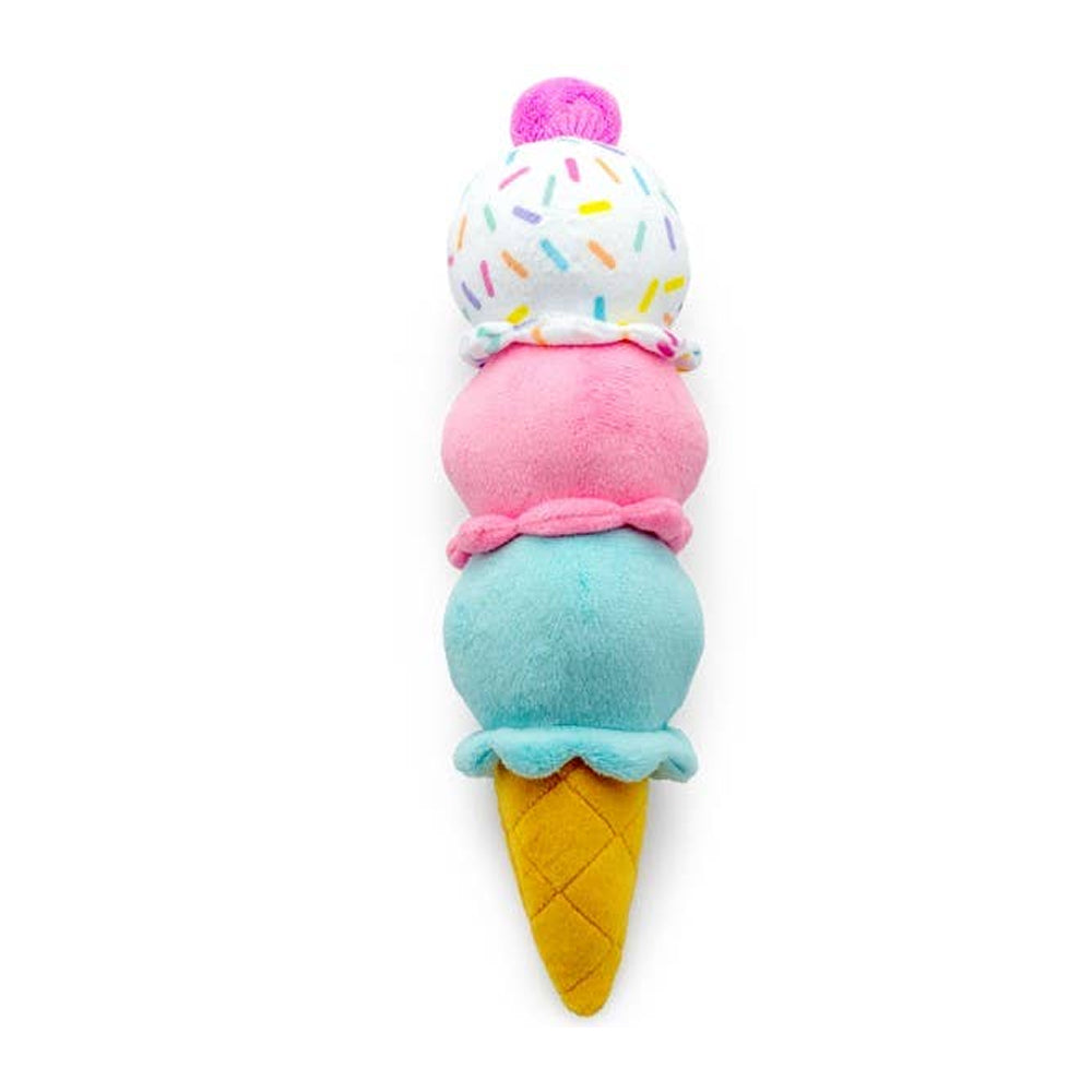 Birthday 3-Scoop Ice Cream Cone Dog Plush Toy