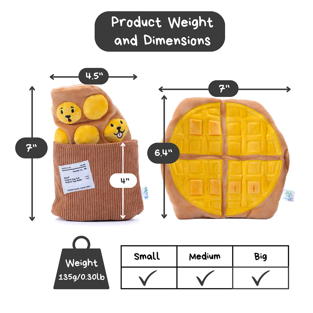 Egg Puff/ Waffle 2-in-1 Nose-work Plush Toy