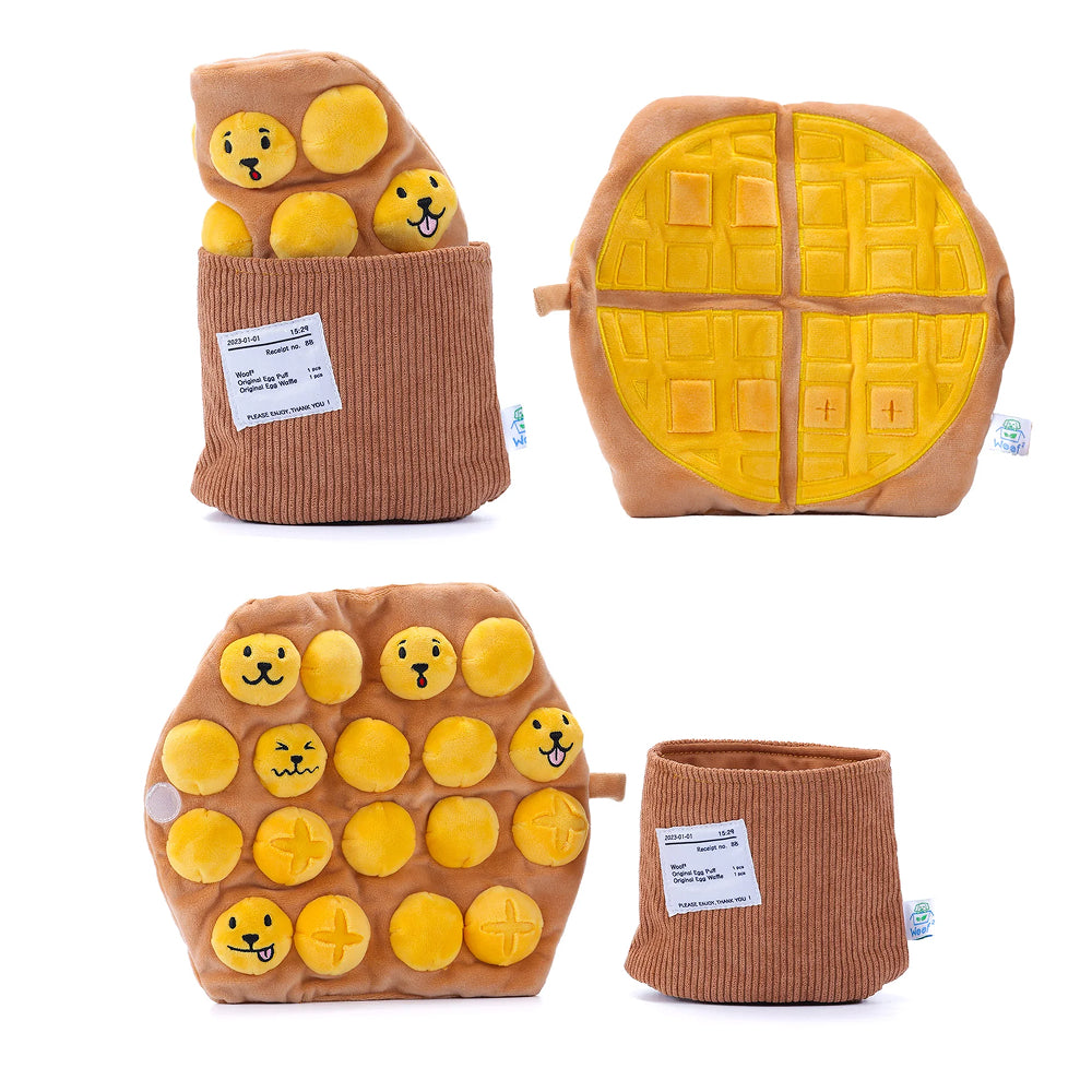 Egg Puff/ Waffle 2-in-1 Nose-work Plush Toy