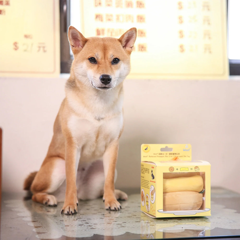 Woof² - Buttered Pineapple Bun 2-in-1 Plush Toy