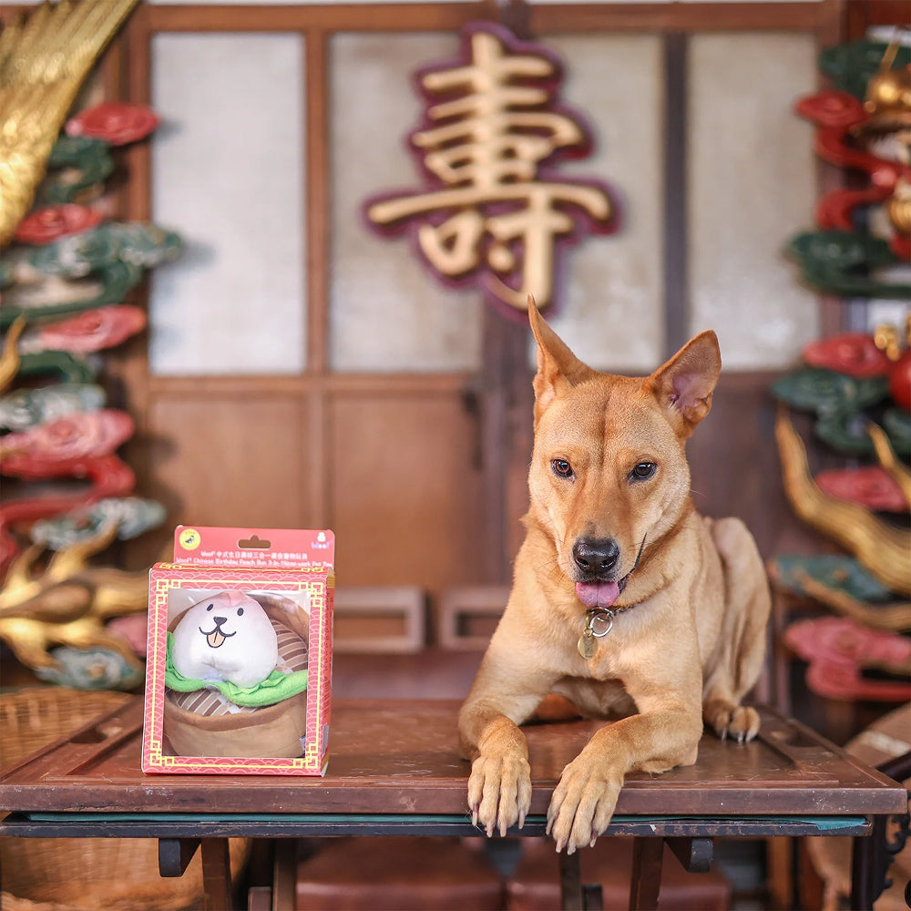 Chinese Birthday Peach Bun 3-In-1 Nose-work Plush Toy
